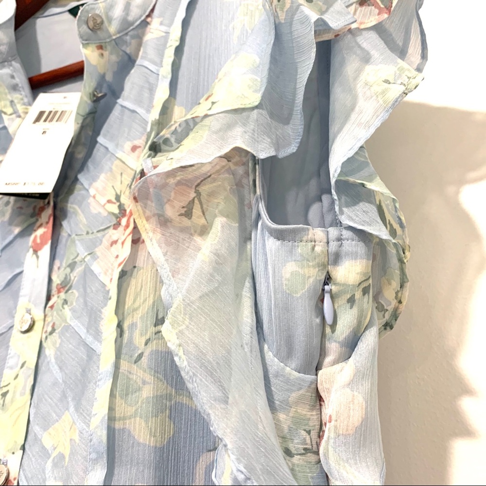 Lauren Ralph Lauren Blue Floral Midi Dress - Picture 7 of 15